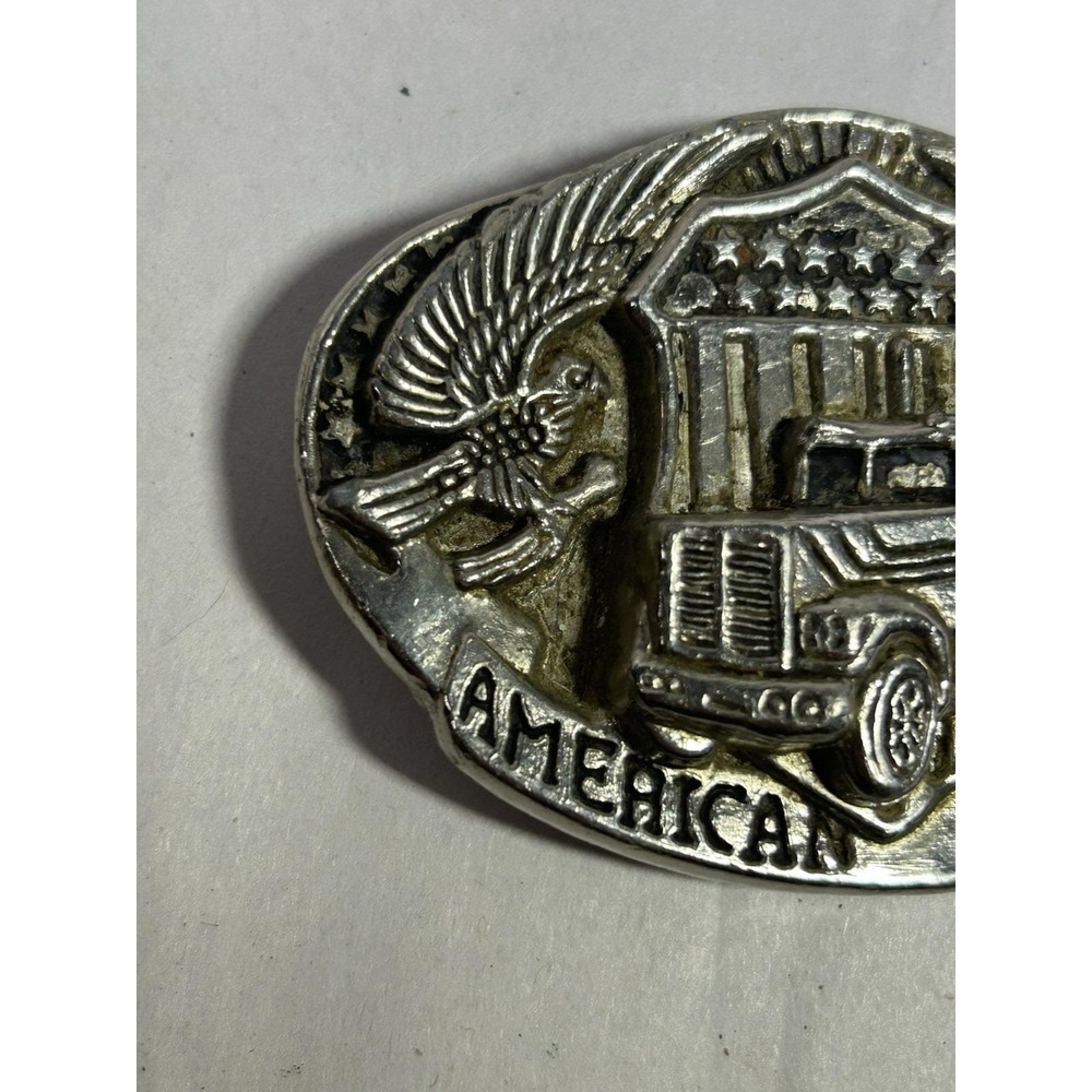 Vintage American Ameria York Semi Eagle USA Belt Buckle Men Shield - Picture 2 of 4